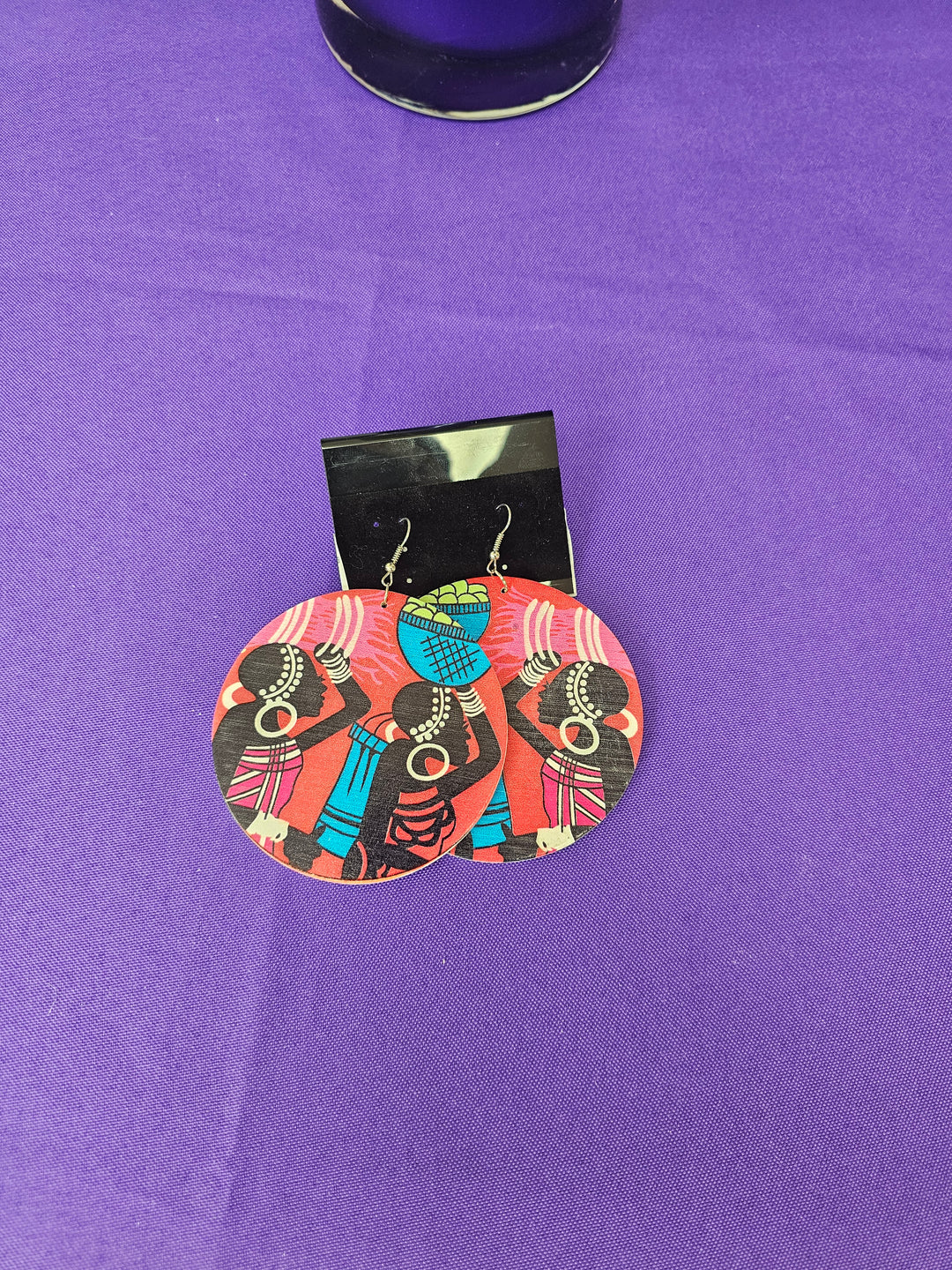 Wooden African Earrings