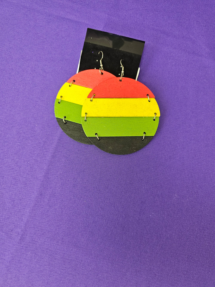 Wooden African Earrings
