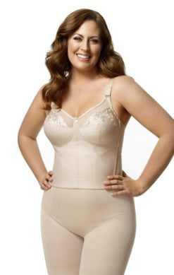 Elila Embroidered Softcup Long Line Back Hook