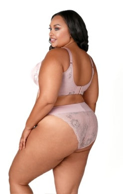 Microfiber Lace Moulded Soft Cup Bra (Elila 1903)