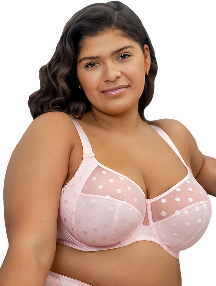 Carmen Blush Polka Dot Bra