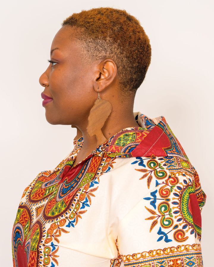 Wooden African Earrings