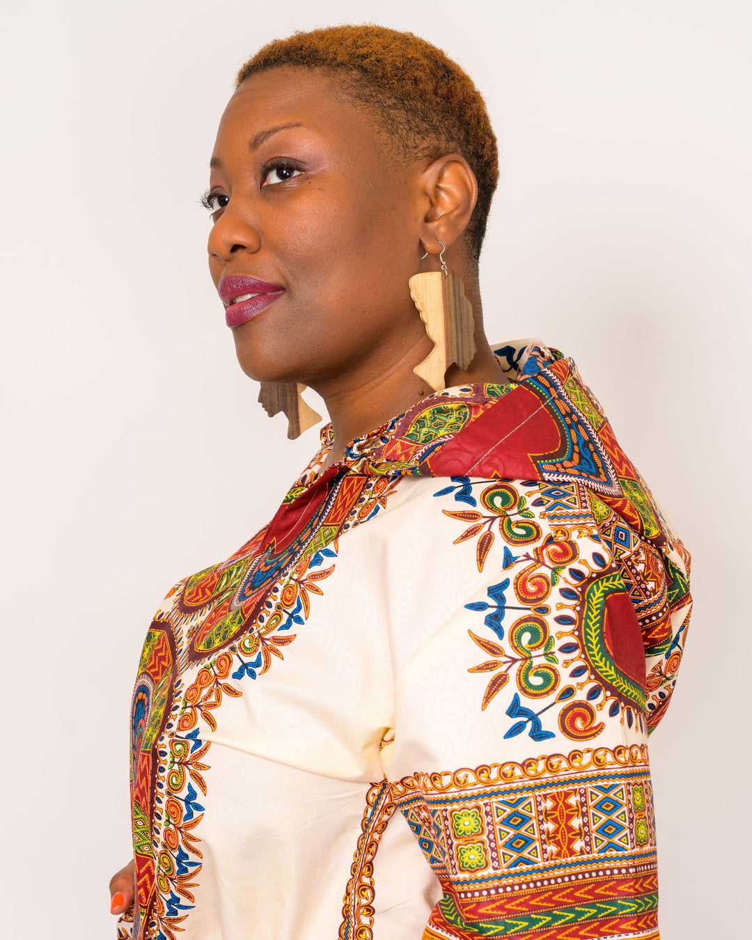 Wooden African Earrings