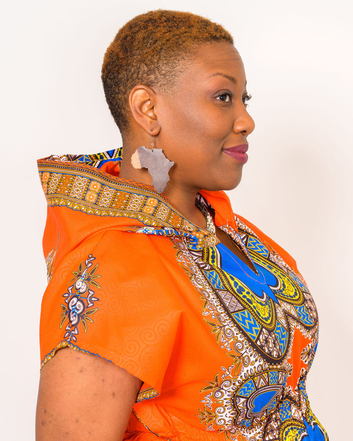 Wooden African Earrings
