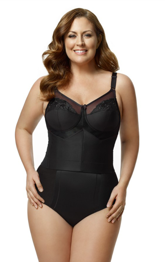 Elila Embroidered Softcup Long Line Back Hook
