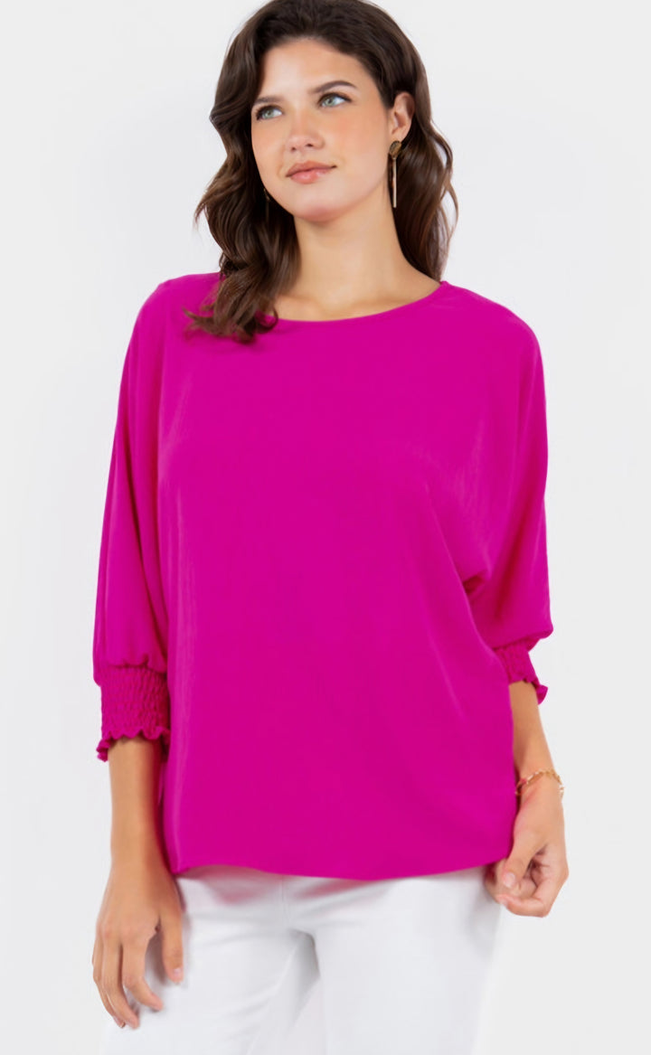 Airflow Top with Shirring Cuff