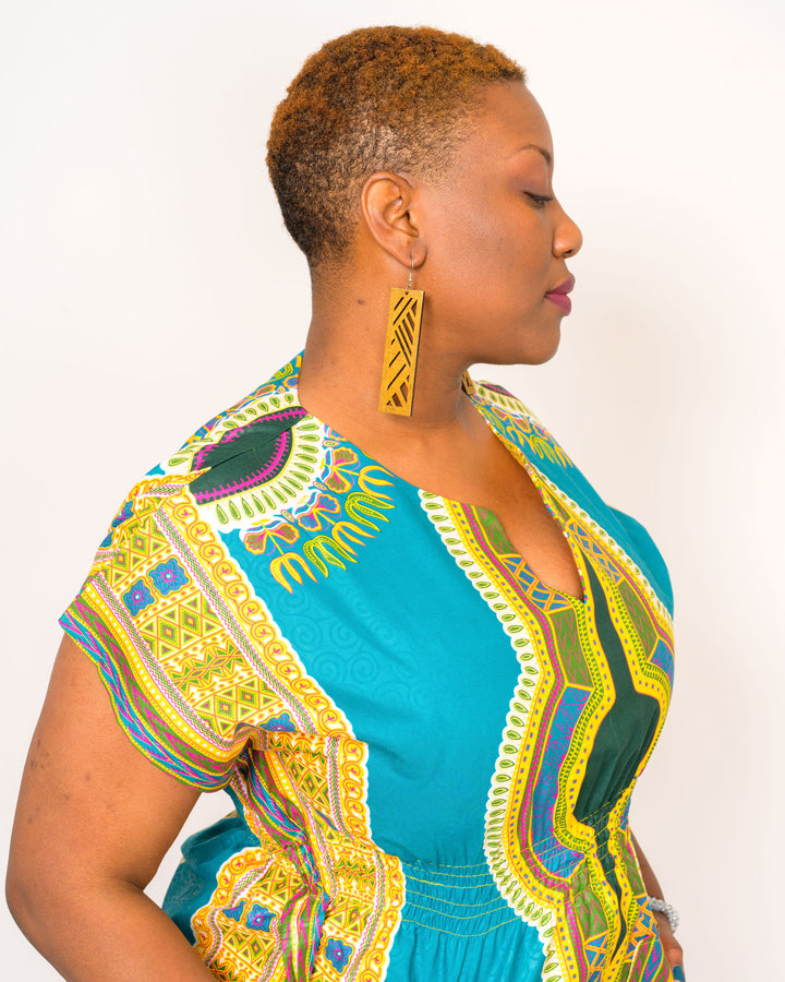 Wooden African Earrings