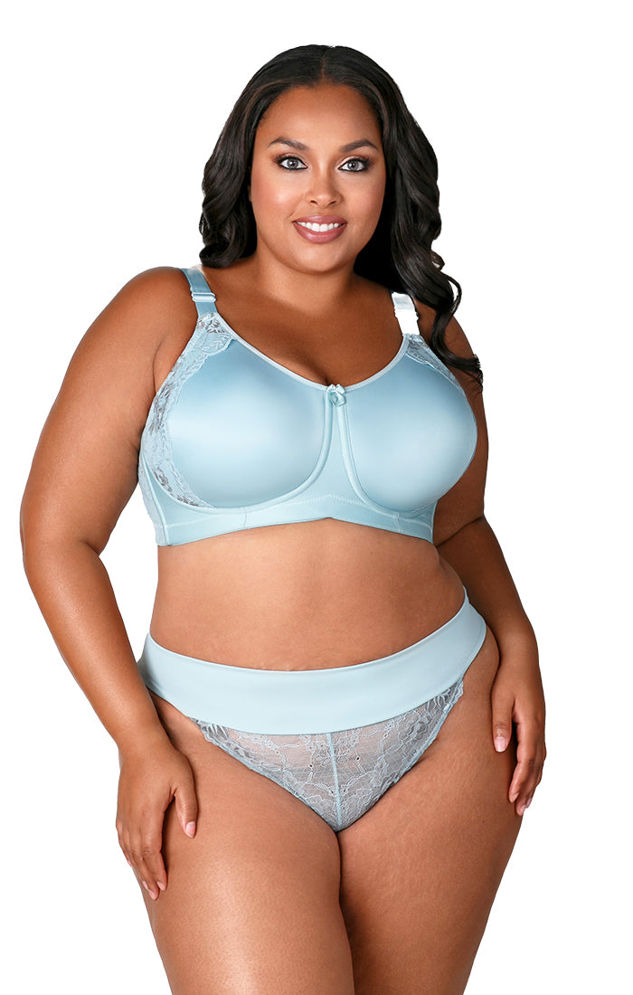 Microfiber Lace Moulded Soft Cup Bra (Elila 1903)