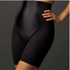 Firm Control Satin Panel Hi Waist Shapewear Shorts